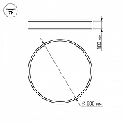 Накладной светильник Arlight TOR P1LL 023003(2) цвет плафона/подвески Белый, Черный, цвет арматуры Черный-7