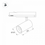 Светильник на штанге Arlight NIKA 031172 цвет плафона/подвески Черный, цвет арматуры Черный-1
