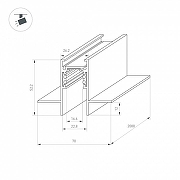 Трек встраиваемый Arlight MAG-ORIENT 033634 цвет арматуры Черный-3