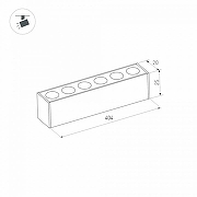 Встраиваемый светильник Arlight MAG-25 033671 цвет плафона/подвески Черный, цвет арматуры Черный-7