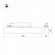 Светильник на штанге Arlight FLAT 033699(1) цвет плафона/подвески Белый, цвет арматуры Белый-4