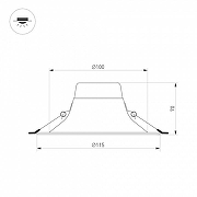 Встраиваемый светильник Arlight BL1ZZARD 035593 цвет Белый-2
