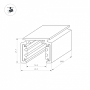 Трек накладной Arlight MAG-ORIENT 036784 цвет арматуры Черный-1