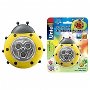 Ночник Uniel DTL-354 07718 цвет плафона/подвески Прозрачный, цвет арматуры Желтый, Черный