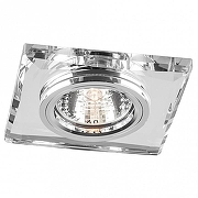 Встраиваемый светильник Feron 8150-2 18637 цвет Прозрачный, Серебро