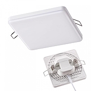 Встраиваемый светильник Novotech Mon 358148 цвет плафона/подвески Белый, цвет арматуры Белый-1