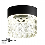 Накладной светильник Novotech Aura 358998 цвет плафона/подвески Прозрачный, цвет арматуры Черный-1