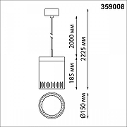 Подвесной светильник Novotech Aura 359008 цвет плафона/подвески Прозрачный, цвет арматуры Черный-5