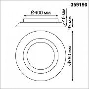 Накладной светильник Novotech Welle 359190 цвет плафона/подвески Прозрачный, цвет арматуры Черный-4