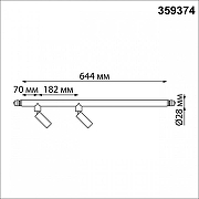 Модульный светильник Novotech Glat 359374 цвет плафона/подвески Черный, цвет арматуры Черный-7