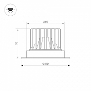 Встраиваемый светильник Arlight ATLAS 36133 цвет Черный-2