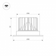 Встраиваемый светильник Arlight ATLAS 36134 цвет Черный-2