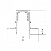 Трек встраиваемый Feron CABM1001 41966 цвет арматуры Белый-1