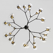 Подвесной светильник Bogate's Pallina 545 цвет плафона/подвески Прозрачный, Серый, цвет арматуры Черный-1