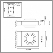 Светильник на штанге Odeon Light NATURE 6654/6WL цвет плафона/подвески Белый, Прозрачный, Черный, цвет арматуры Черный-4