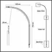 Модульный светильник Odeon Light Fino 7006/100A цвет плафона/подвески Черный, цвет арматуры Черный-2