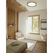 Накладной светильник Sonex Rux Wood 7640/EL цвет плафона/подвески Белый, цвет арматуры Коричневый-6