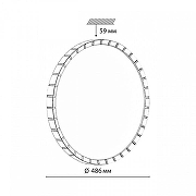 Накладной светильник Sonex Atab1 Gold 7648/EL цвет плафона/подвески Белый, цвет арматуры Золото-5
