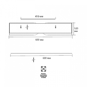 Накладной светильник Sonex Coraggio 7721/100L цвет плафона/подвески Белый, цвет арматуры Коричневый, Черный-10
