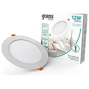 Встраиваемый светильник Gauss 9030420212 цвет плафона/подвески Опал, цвет арматуры Белый