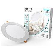 Встраиваемый светильник Gauss 9030420218 цвет плафона/подвески Опал, цвет арматуры Белый