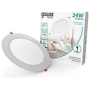 Встраиваемый светильник Gauss 9030520224 цвет плафона/подвески Опал, цвет арматуры Белый