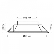 Встраиваемый светильник Gauss 9033420207 цвет плафона/подвески Опал, цвет арматуры Белый-1