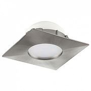 Встраиваемый светильник Eglo Pineda 95799 цвет плафона/подвески Белый, цвет арматуры Никель