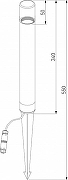 Ландшафтный светильник Elektrostandard H1dden a066037 цвет плафона/подвески Серый, цвет арматуры Серый-4