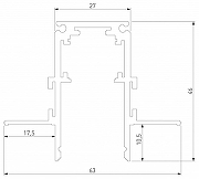 Трек встраиваемый Elektrostandard Slim Magnetic a067505 цвет арматуры Черный-3