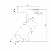 Светильник на штанге Elektrostandard Slim Magnetic a069471 цвет плафона/подвески Черный, цвет арматуры Черный-3