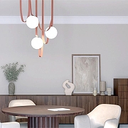 Накладной светильник Denkirs BELTY ORB DK5550-BK цвет плафона/подвески Белый, цвет арматуры Черный-3