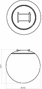 Накладной светильник Denkirs BELTY ORB DK5550-BK цвет плафона/подвески Белый, цвет арматуры Черный-14