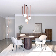 Накладной светильник Denkirs BELTY ORB DK5551-BK цвет плафона/подвески Белый, цвет арматуры Черный-4