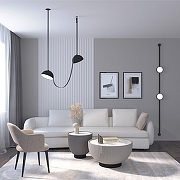 Накладной светильник Denkirs BELTY FLOW DK5561-BK цвет плафона/подвески Черный, цвет арматуры Черный-3