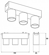 Накладной светильник Ambrella Light GV GV1503 цвет плафона/подвески Белый, цвет арматуры Белый-7