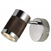 Спот Lussole Juneau LSP-9564 цвет плафона/подвески Коричневый, Хром, цвет арматуры Хром