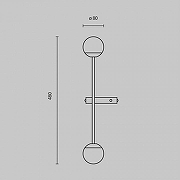 Бра Maytoni Touch MOD285WL-L10BS3K цвет плафона/подвески Белый, цвет арматуры Латунь-11