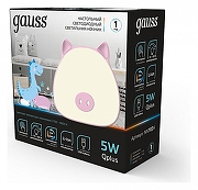 Настольная лампа-ночник Gauss Qplus NN7034 цвет Белый, Розовый-3
