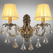 Бра Omnilux Catanzaro OML-30811-02 цвет плафона/подвески Бежевый, Прозрачный, цвет арматуры Бронза-1