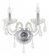 Бра Omnilux Valledoria OML-70201-02 цвет плафона/подвески Прозрачный, цвет арматуры Прозрачный, Хром