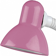 Настольная лампа Uniel Школьная серия UL-00001809 цвет плафона/подвески Розовый, цвет арматуры Белый, Розовый-1