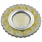 Встраиваемый светильник Fametto DLS-L139 UL-00003872 цвет плафона/подвески Желтый, Прозрачный, цвет арматуры Хром