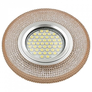 Встраиваемый светильник Fametto DLS-L142 UL-00003881 цвет плафона/подвески Коричневый, цвет арматуры Хром