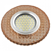 Встраиваемый светильник Fametto DLS-L143 UL-00003885 цвет плафона/подвески Коричневый, цвет арматуры Хром