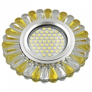 Встраиваемый светильник Fametto DLS-L145 UL-00003891 цвет плафона/подвески Желтый, Прозрачный, цвет арматуры Хром