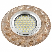 Встраиваемый светильник Fametto DLS-L147 UL-00003898 цвет плафона/подвески Коричневый, цвет арматуры Хром