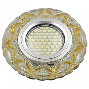 Встраиваемый светильник Fametto DLS-L149 UL-00003903 цвет плафона/подвески Желтый, Прозрачный, цвет арматуры Хром