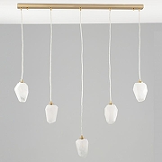 Подвесной светильник Moderli Catris V10311-5P цвет плафона/подвески Белый, цвет арматуры Латунь