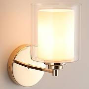 Бра Moderli Maximilian V2520-1W цвет плафона/подвески Белый, Прозрачный, цвет арматуры Золото